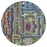 Arcade Game Retro Pattern UV Print Acrylic Ornament Round