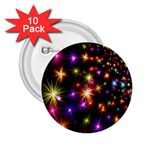 Star Colorful Christmas Xmas Abstract 2.25  Buttons (10 pack) 