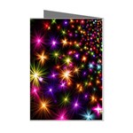Star Colorful Christmas Xmas Abstract Mini Greeting Cards (Pkg of 8)