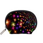 Star Colorful Christmas Xmas Abstract Accessory Pouch (Small)