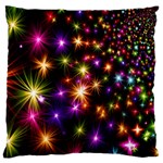 Star Colorful Christmas Xmas Abstract Large Premium Plush Fleece Cushion Case (One Side)