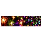 Star Colorful Christmas Xmas Abstract Oblong Satin Scarf (16  x 60 )