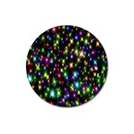 Star Colorful Christmas Abstract Magnet 3  (Round)