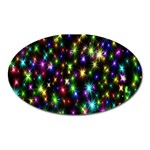 Star Colorful Christmas Abstract Oval Magnet