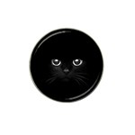 Black Cat Face Hat Clip Ball Marker (4 pack)