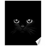 Black Cat Face Canvas 11  x 14 
