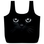 Black Cat Face Full Print Recycle Bag (XL)