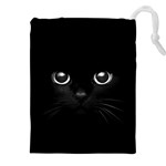 Black Cat Face Drawstring Pouch (4XL)