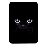 Black Cat Face Rectangular Glass Fridge Magnet (4 pack)