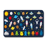 Big Set Cute Astronauts Space Planets Stars Aliens Rockets Ufo Constellations Satellite Moon Rover Small Doormat