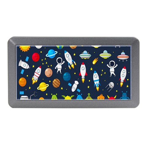 Big Set Cute Astronauts Space Planets Stars Aliens Rockets Ufo Constellations Satellite Moon Rover Memory Card Reader (Mini) from ArtsNow.com Front