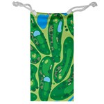 Golf Course Par Golf Course Green Jewelry Bag