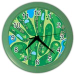 Golf Course Par Golf Course Green Color Wall Clock
