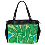 Golf Course Par Golf Course Green Oversize Office Handbag (2 Sides)