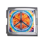 Tie Dye Peace Sign Mega Link Italian Charm (18mm)