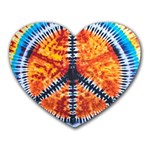 Tie Dye Peace Sign Heart Mousepad