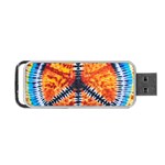 Tie Dye Peace Sign Portable USB Flash (Two Sides)