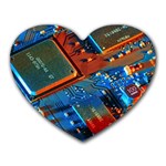 Gray Circuit Board Electronics Electronic Components Microprocessor Heart Mousepad
