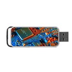 Gray Circuit Board Electronics Electronic Components Microprocessor Portable USB Flash (One Side)