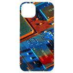 Gray Circuit Board Electronics Electronic Components Microprocessor iPhone 14 Plus Black UV Print Case