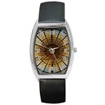 Barcelona Stained Glass Window Barrel Style Metal Watch