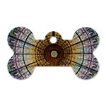 Barcelona Stained Glass Window Dog Tag Bone (Two Sides)