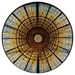 Barcelona Stained Glass Window Round Trivet