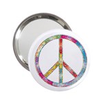 Flourish Decorative Peace Sign 2.25  Handbag Mirrors