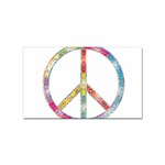 Flourish Decorative Peace Sign Sticker Rectangular (100 pack)