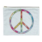 Flourish Decorative Peace Sign Cosmetic Bag (XL)