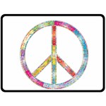 Flourish Decorative Peace Sign Fleece Blanket (Large)