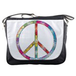 Flourish Decorative Peace Sign Messenger Bag