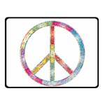 Flourish Decorative Peace Sign Two Sides Fleece Blanket (Small)