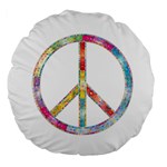 Flourish Decorative Peace Sign Large 18  Premium Flano Round Cushions