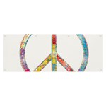 Flourish Decorative Peace Sign Banner and Sign 8  x 3 