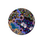 Authentic Aboriginal Art - Discovering Your Dreams Rubber Round Coaster (4 pack)