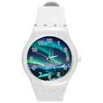 Triangle Pattern Design Cute Round Plastic Sport Watch (M)