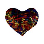 Hexagon Honeycomb Pattern Design Standard 16  Premium Heart Shape Cushions