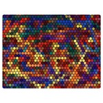 Hexagon Honeycomb Pattern Design Two Sides Premium Plush Fleece Blanket (Extra Small)