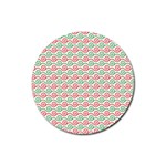 Mosaic Hexagon Honeycomb Rubber Coaster (Round)