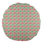 Mosaic Hexagon Honeycomb Large 18  Premium Flano Round Cushions