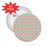 Background Pattern Leaves Texture 2.25  Buttons (10 pack) 
