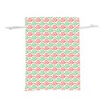 Background Pattern Leaves Texture Lightweight Drawstring Pouch (L)