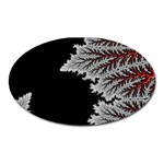 Abstract City Retro Sunset Night Oval Magnet