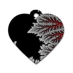 Abstract City Retro Sunset Night Dog Tag Heart (One Side)