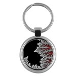 Silhouette Of Aurora Borealis Key Chain (Round)