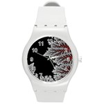 Abstract Complex Fractal Math Round Plastic Sport Watch (M)