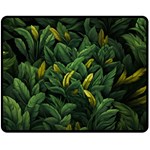 Banana leaves Two Sides Fleece Blanket (Medium)