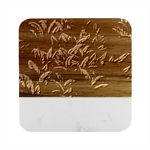 Banana leaves Marble Wood Coaster (Square)