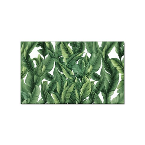 Green banana leaves Sticker Rectangular (100 pack) from ArtsNow.com Front